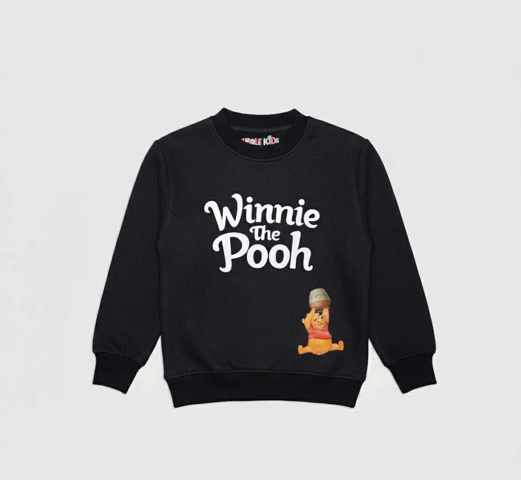 Fleece Blue Sweat Shirt Winnie The Pooh