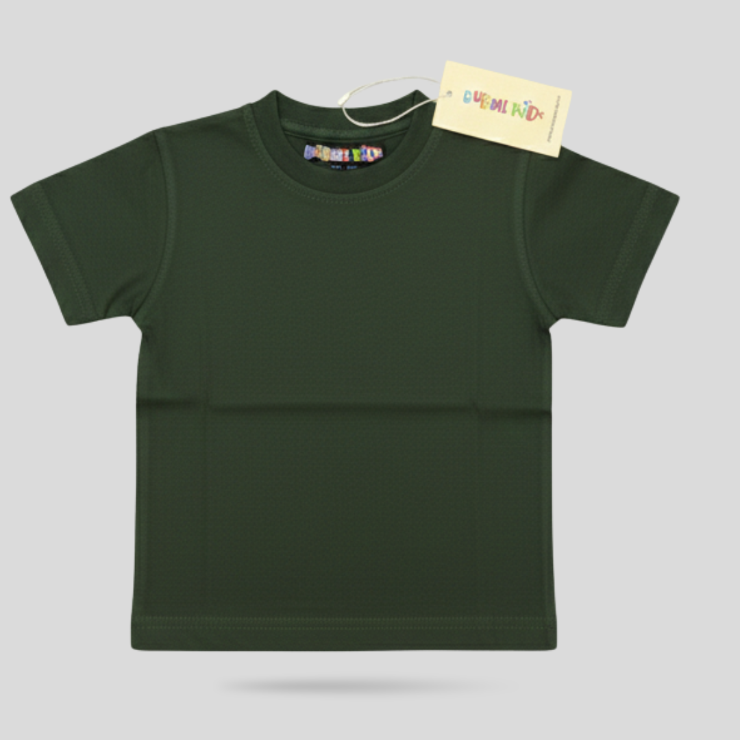 Dark Green Plain T-Shirt
