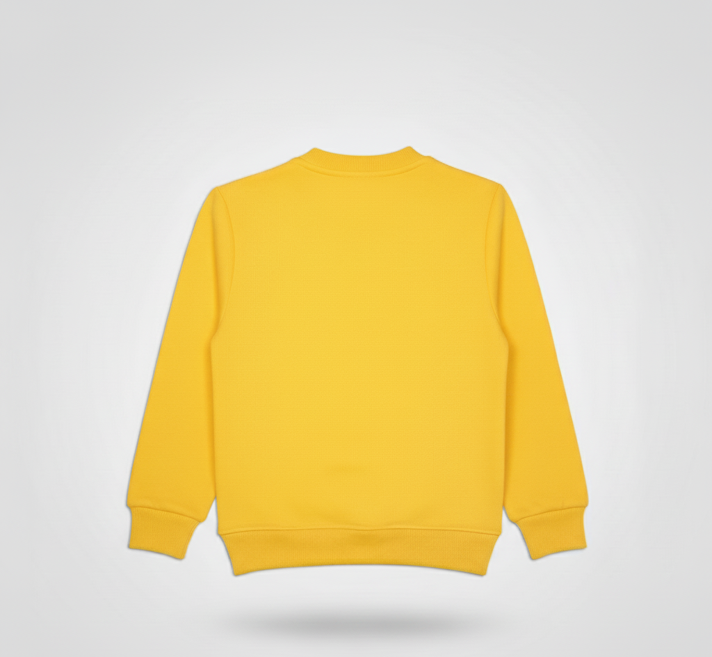 Fleece Yellow Sweat Shirt Enjoy The Ride