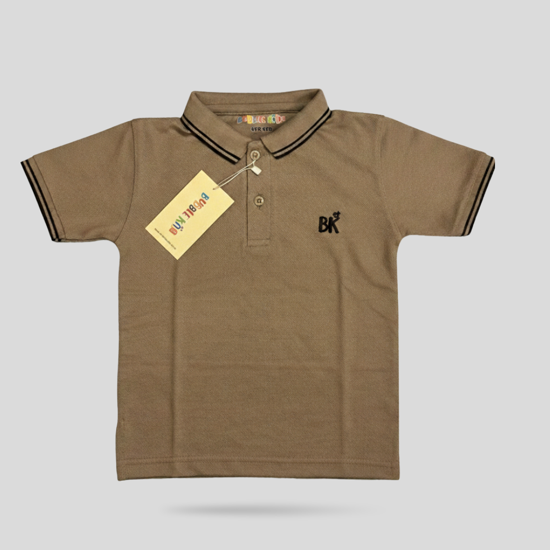 Pique Polo Shirt Biege