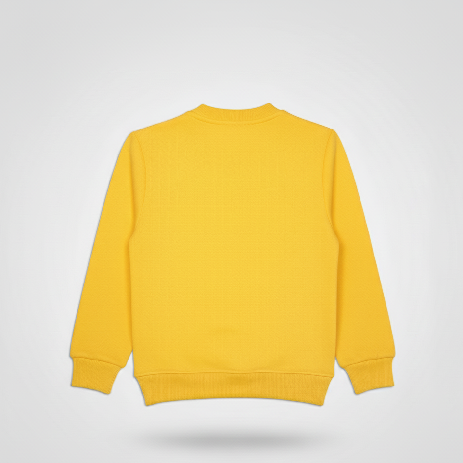 Fleece Yellow Sweat Shirt Enjoy The Ride
