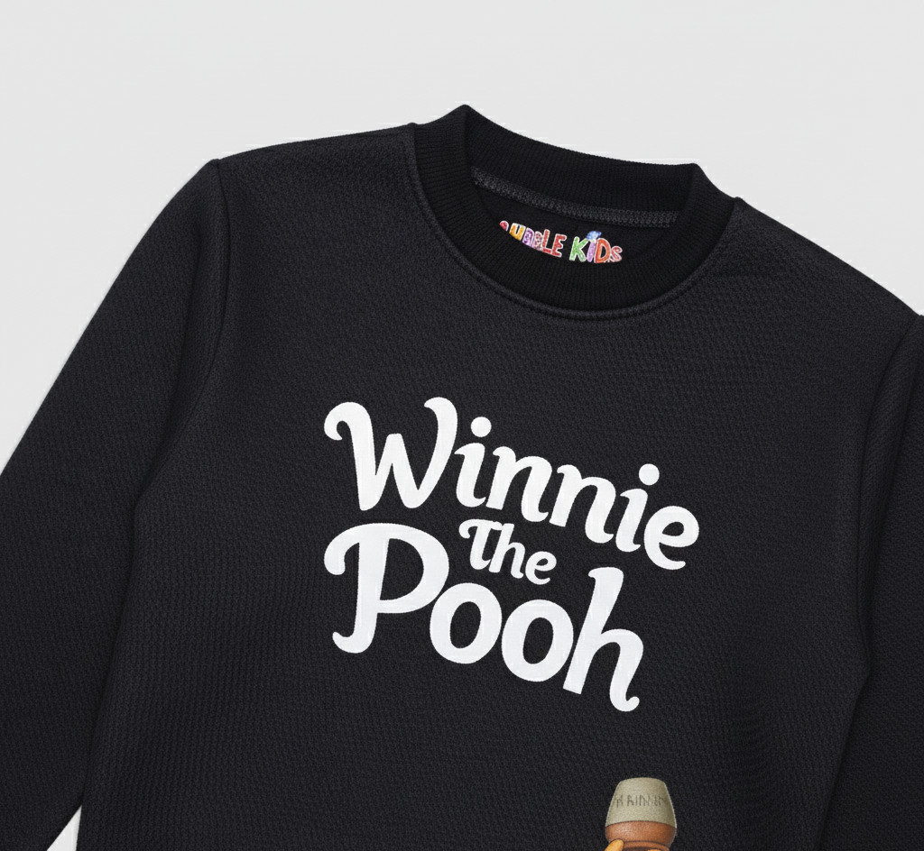 Fleece Blue Sweat Shirt Winnie The Pooh
