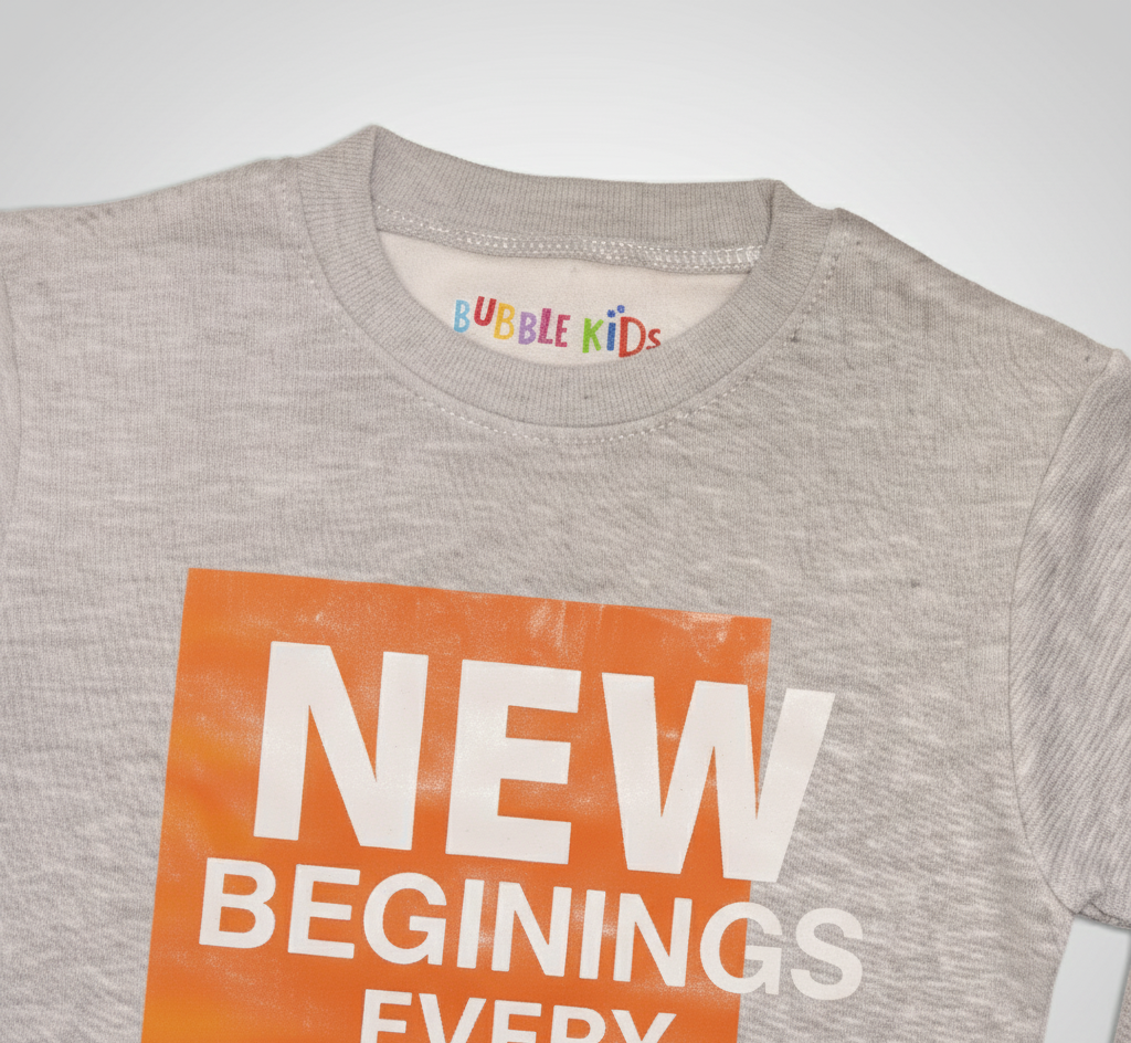 Fleece Grey Sweat Shirt New Beginning Everyday