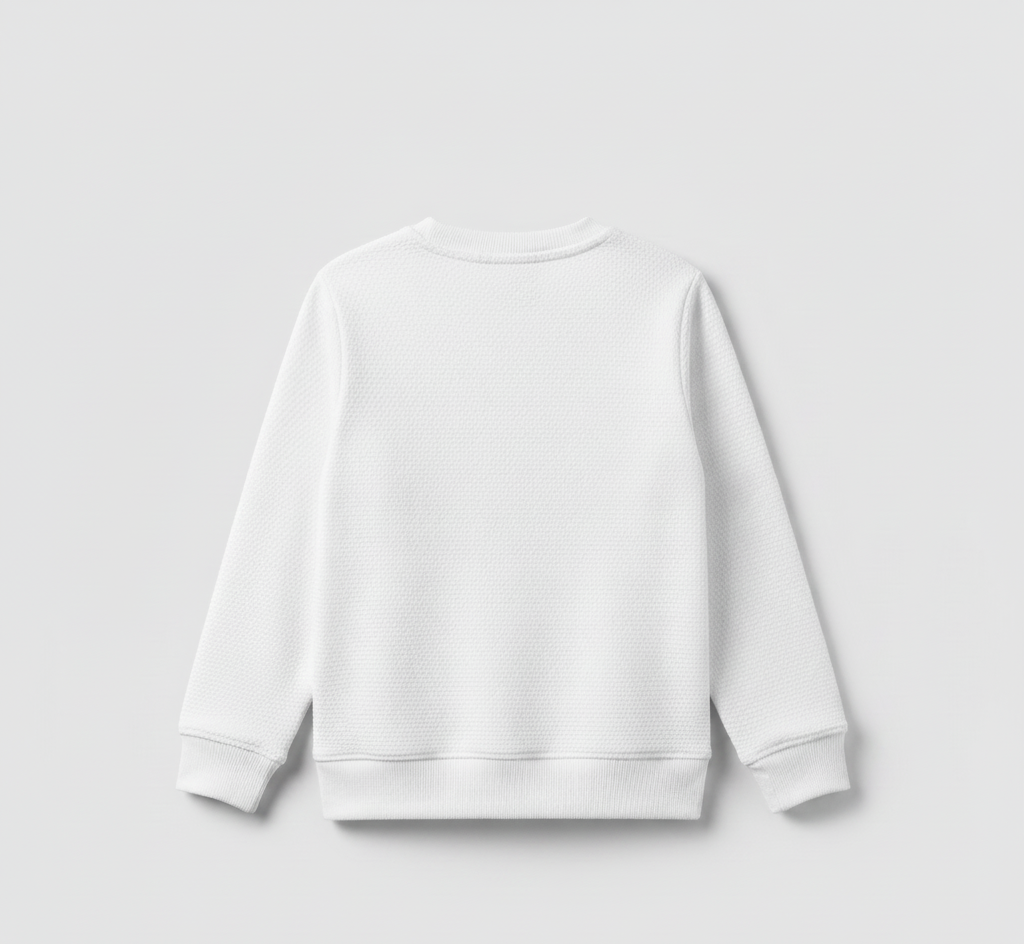 Fleece White Sweat Shirt Cool Camp