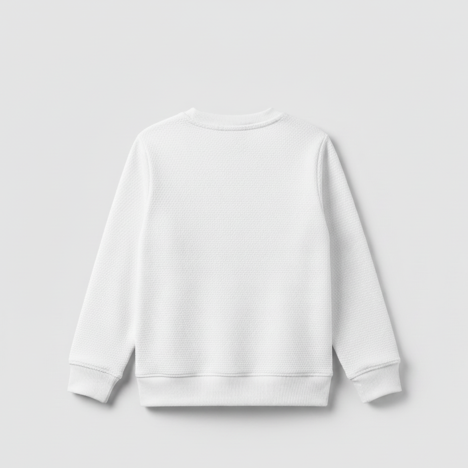 Fleece White Sweat Shirt Cool Camp