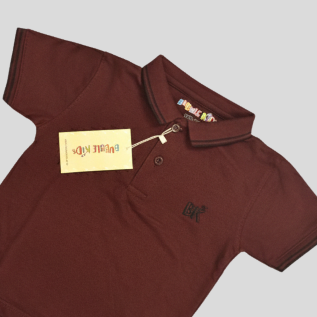 Pique Polo Shirt Maroon