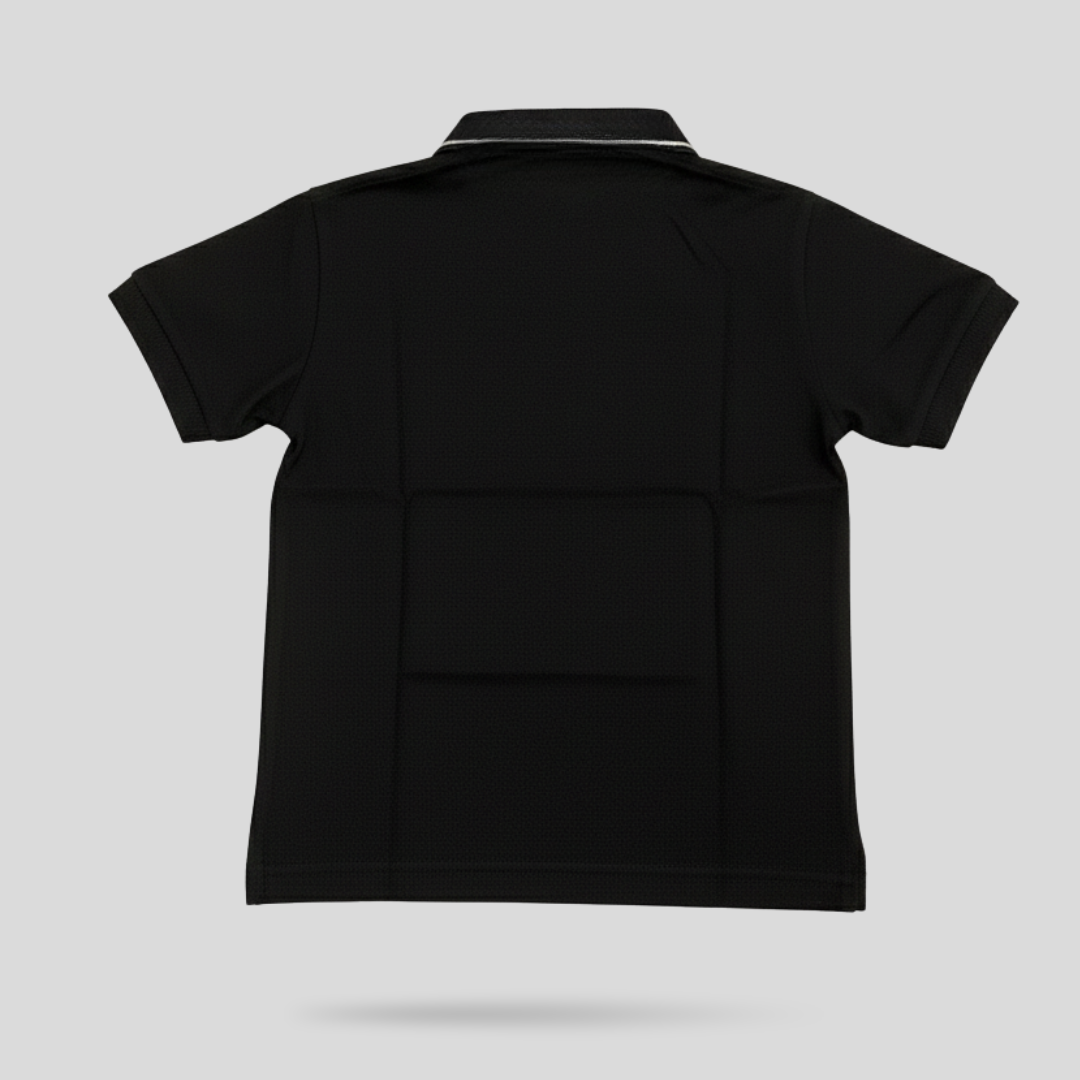 Pique Black Polo Shirt