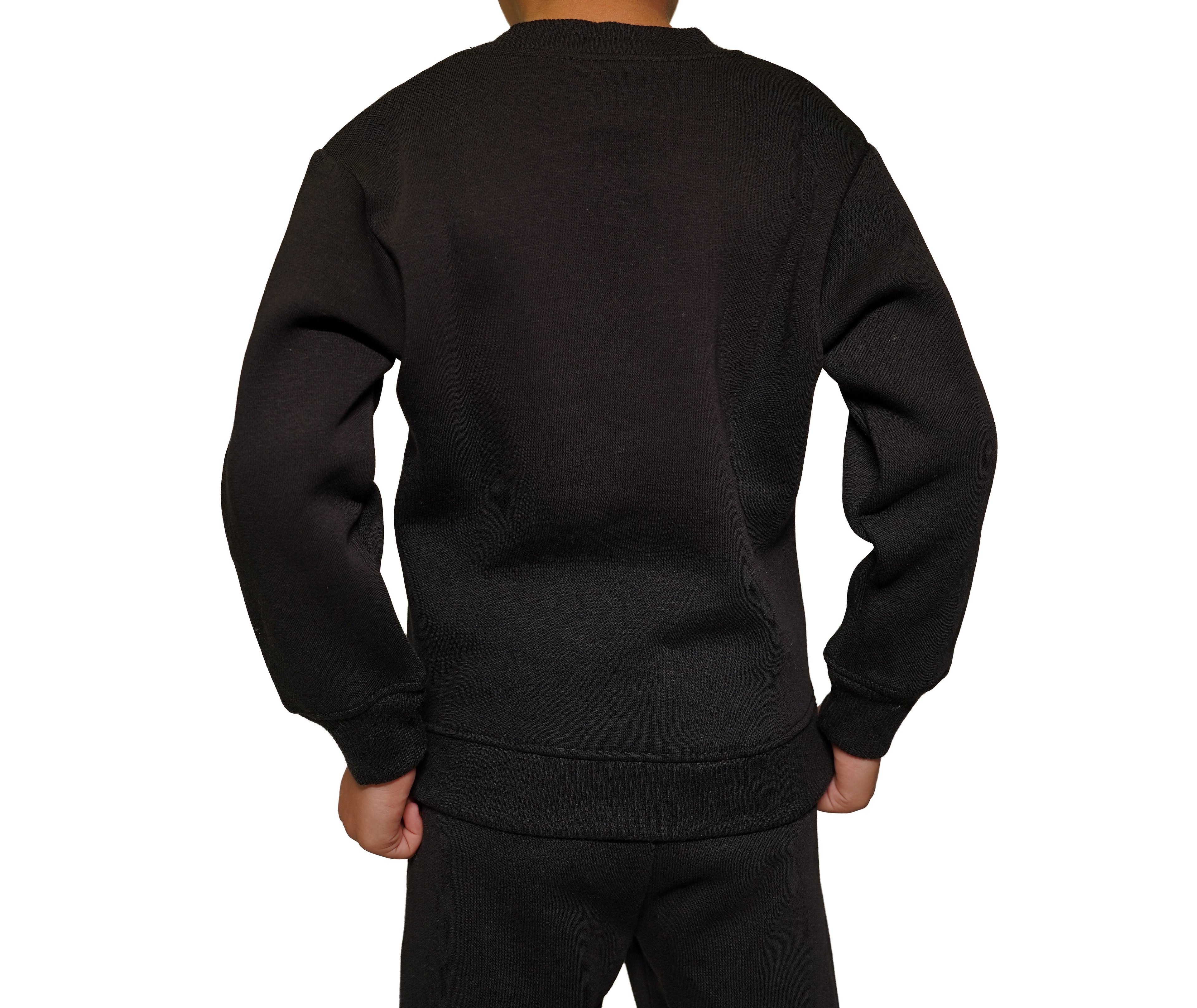 Fleece Black Sweat Shirt Shine
