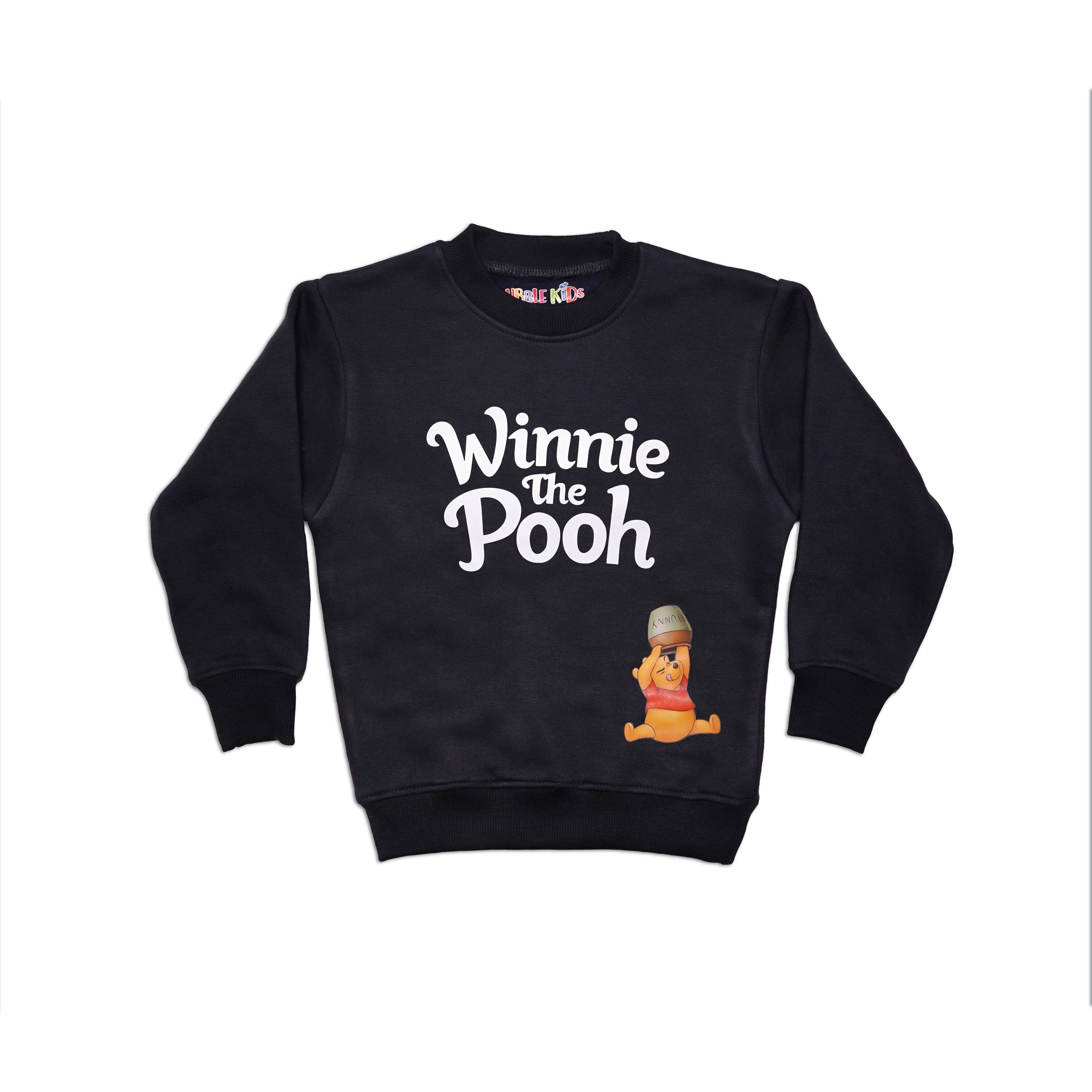 Fleece Blue Sweat Shirt Winnie The Pooh