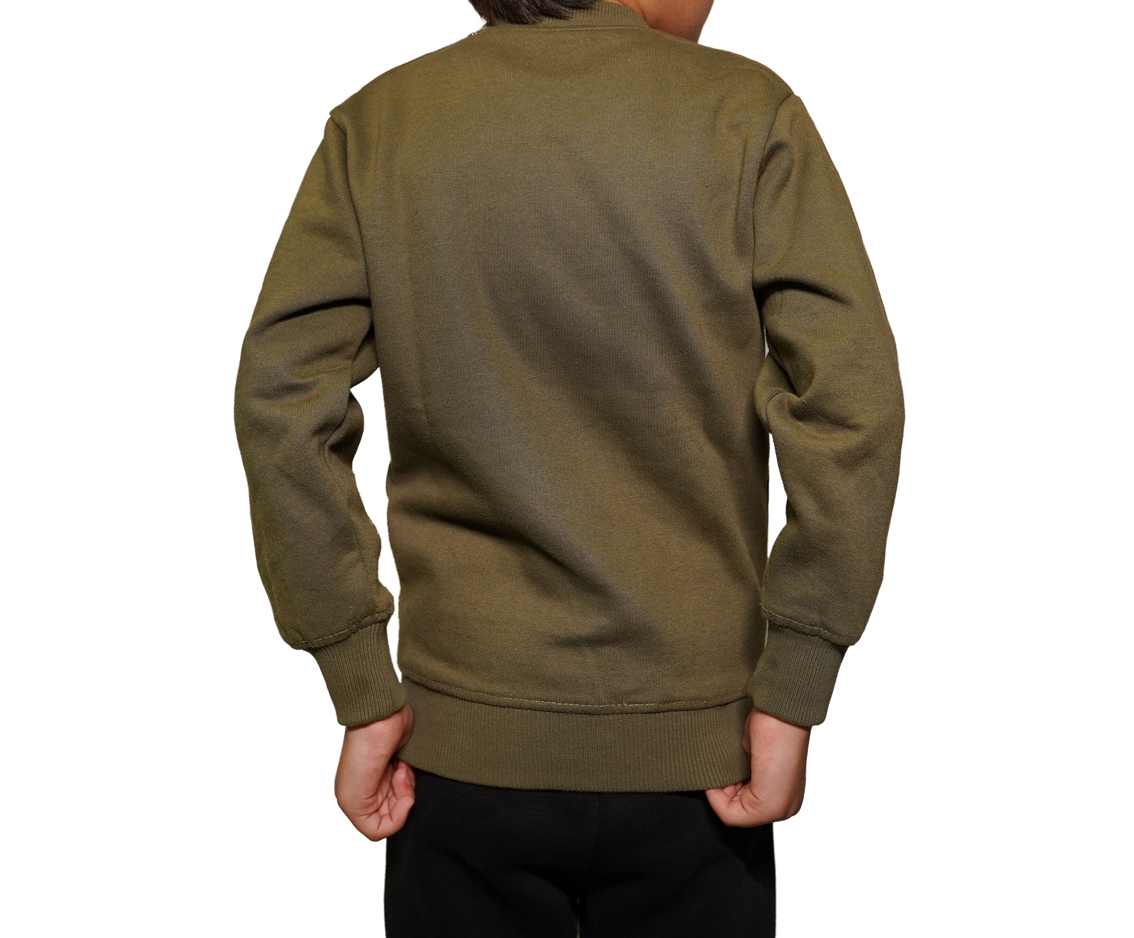 Fleece Olive Sweat Shirt Cozy