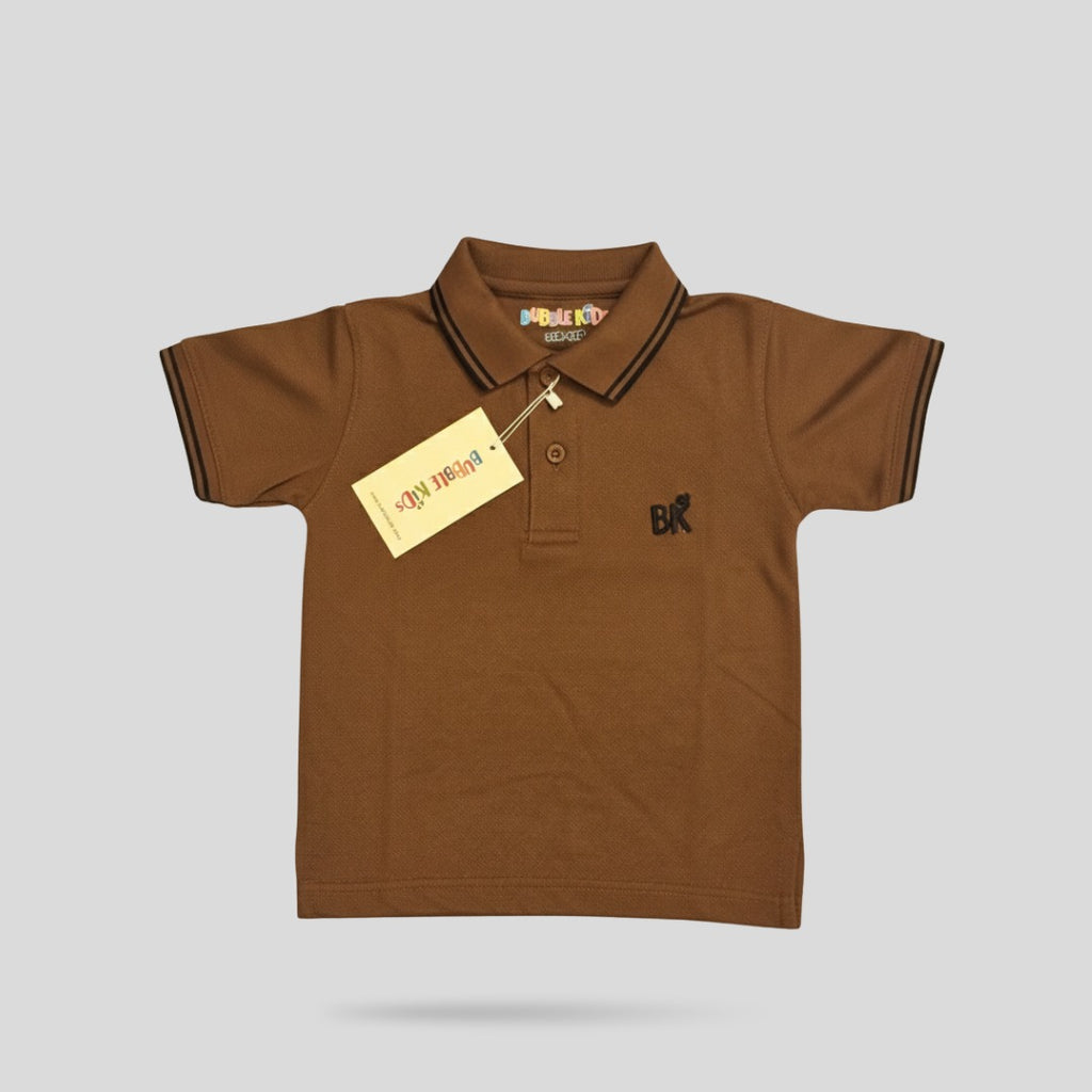 Pique Polo Shirt Brown