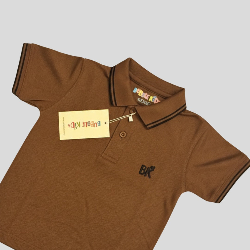 Pique Polo Shirt Brown