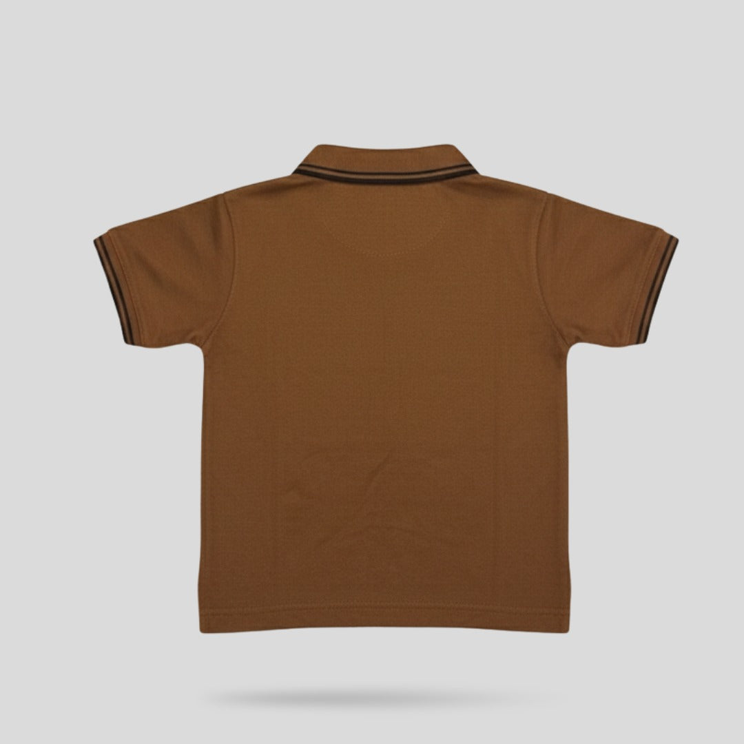 Pique Polo Shirt Brown