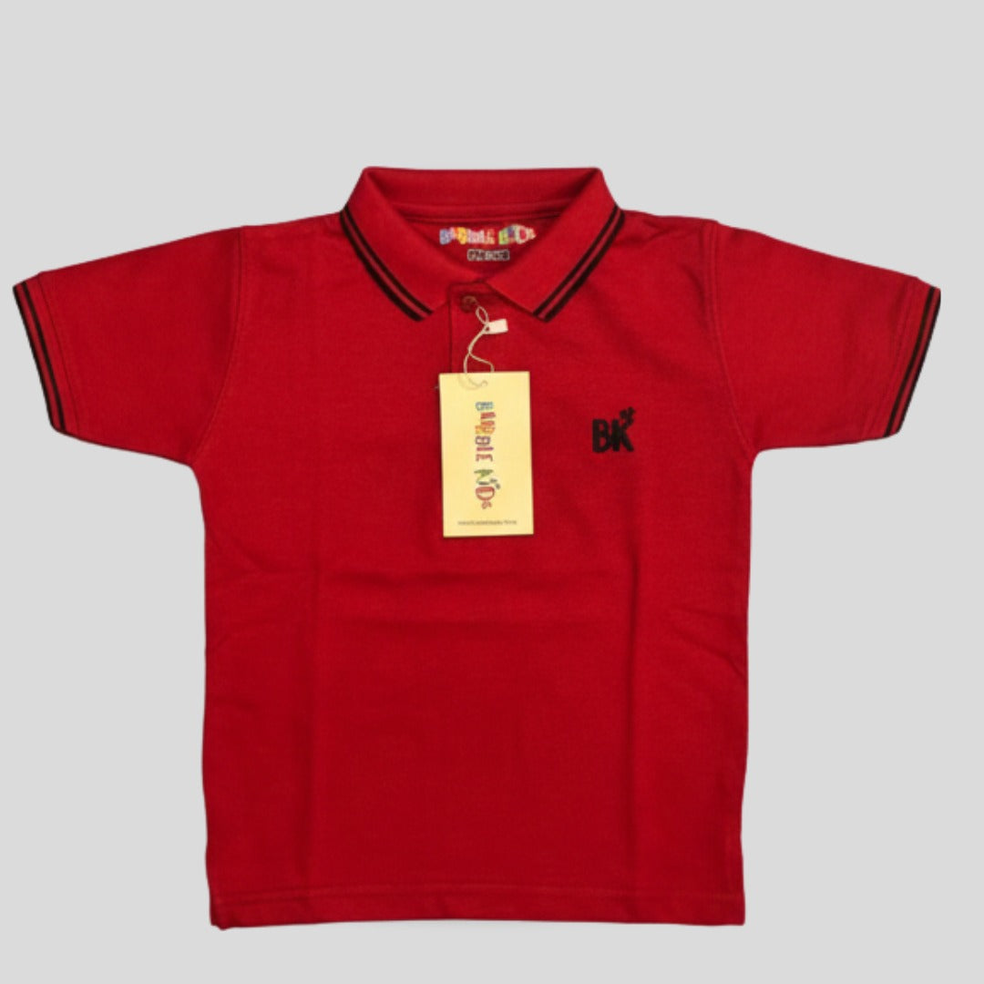 Pique Polo Shirt Red
