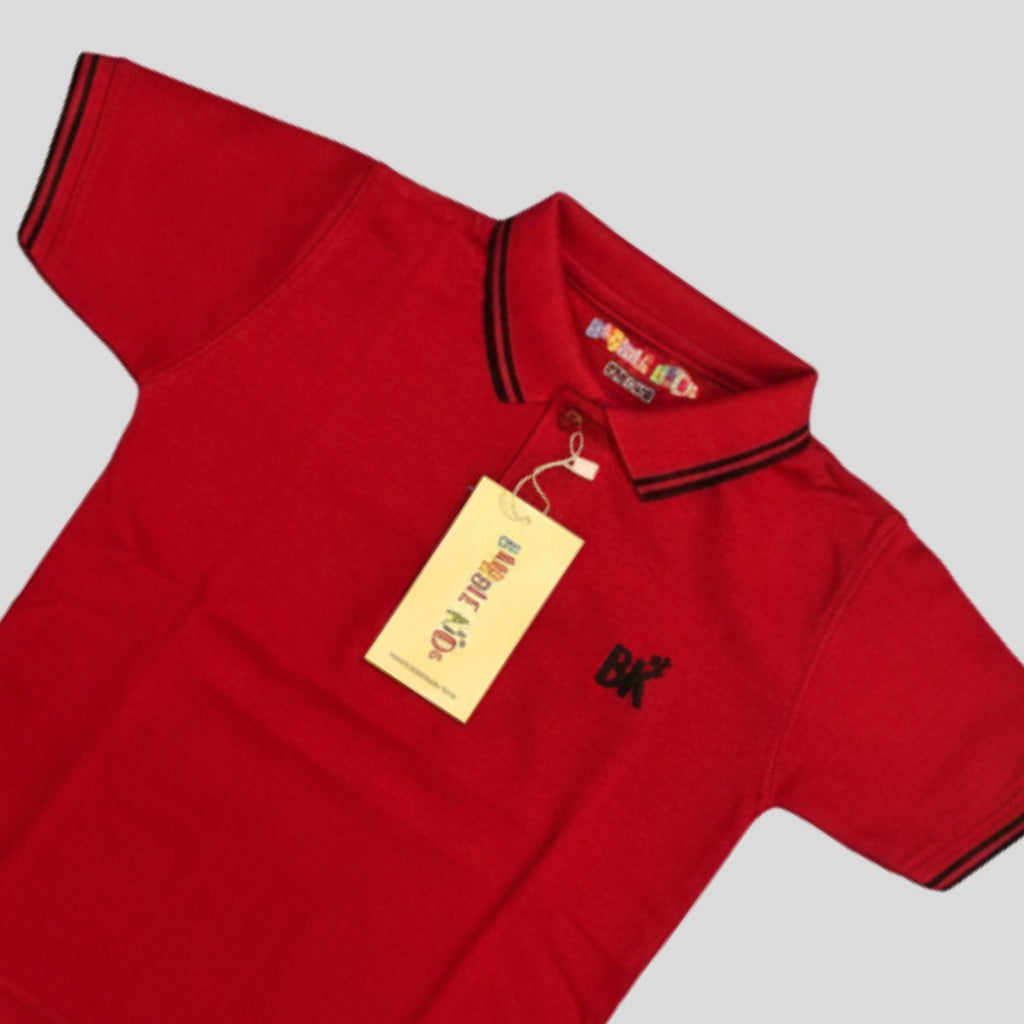 Pique Polo Shirt Red