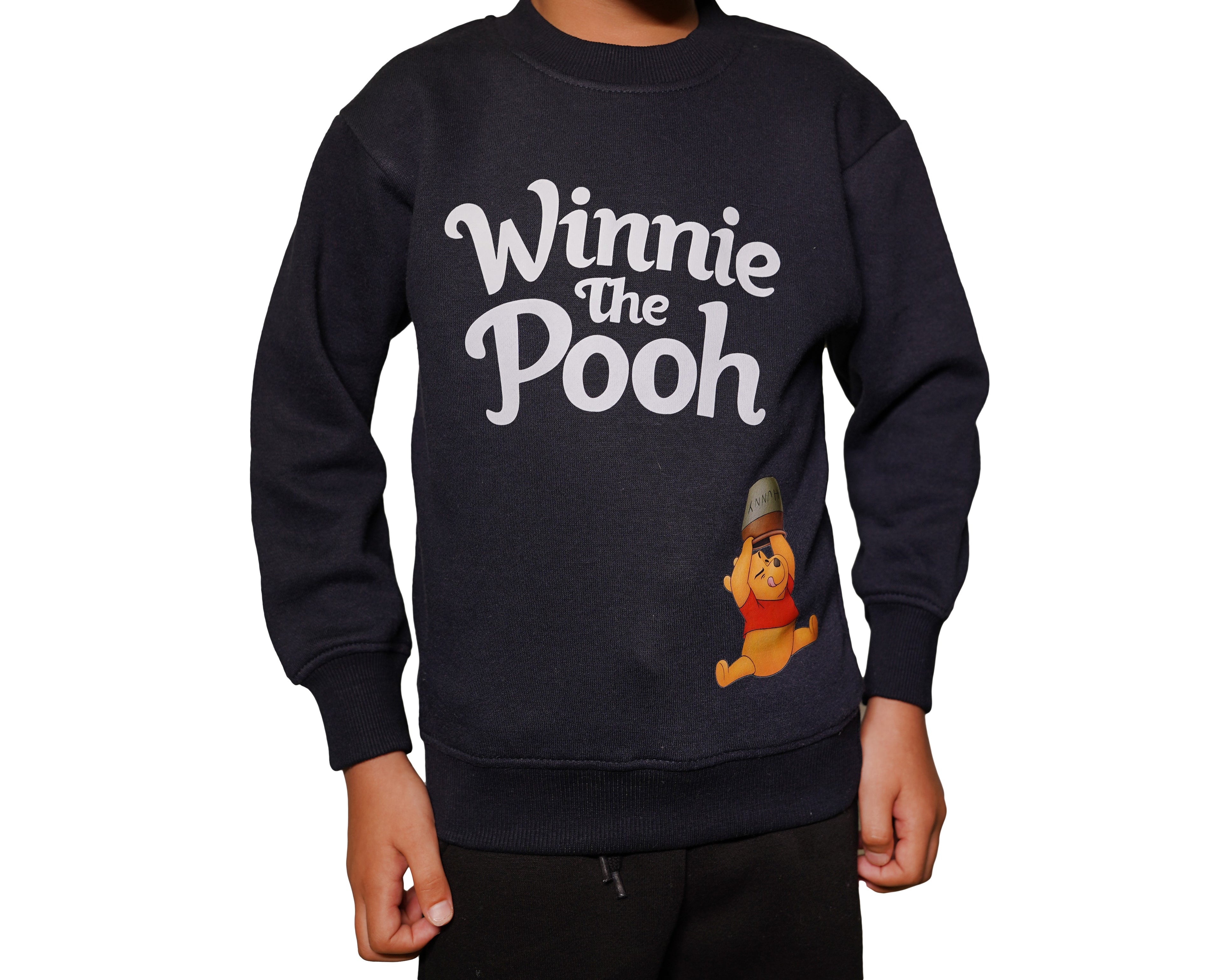 Fleece Blue Sweat Shirt Winnie The Pooh