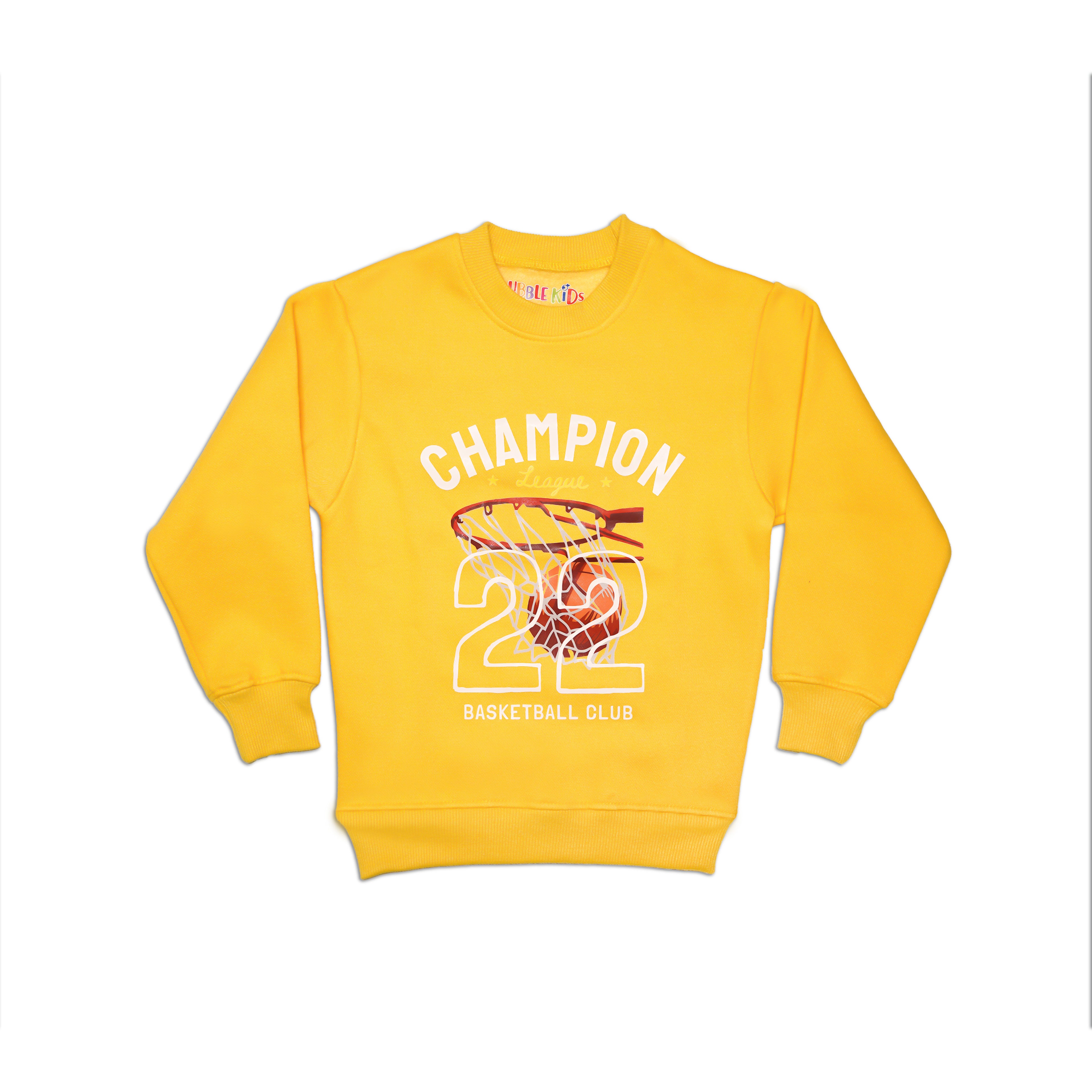 Boys Champion League 22 Printed Sweatshirt – Yellow
