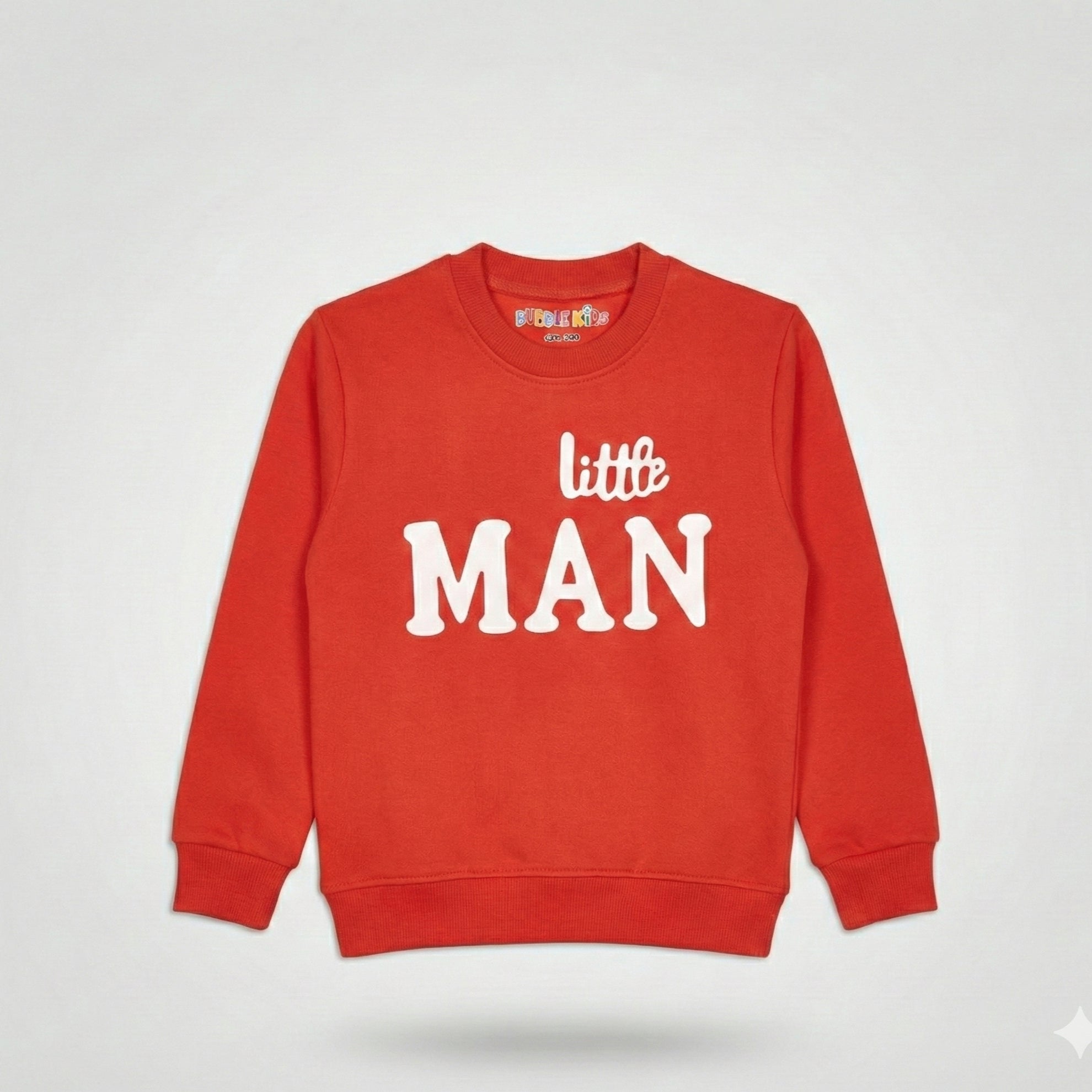 Fleece Red Sweat Shirt Little Man