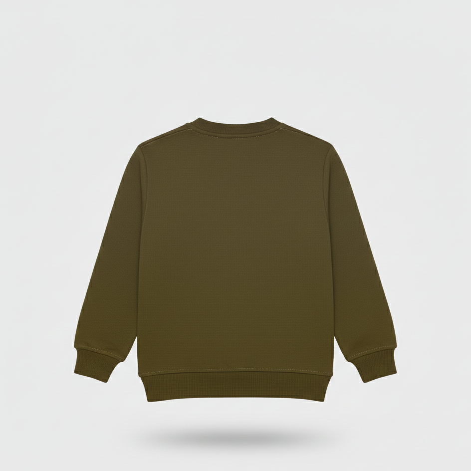 Fleece Olive Sweat Shirt Cozy