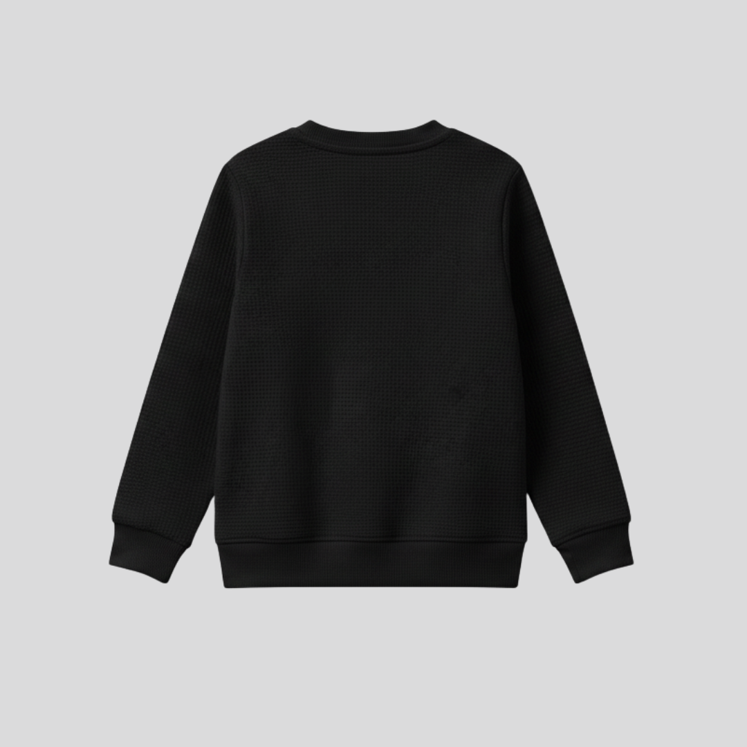 Fleece Black Sweat Shirt Shine