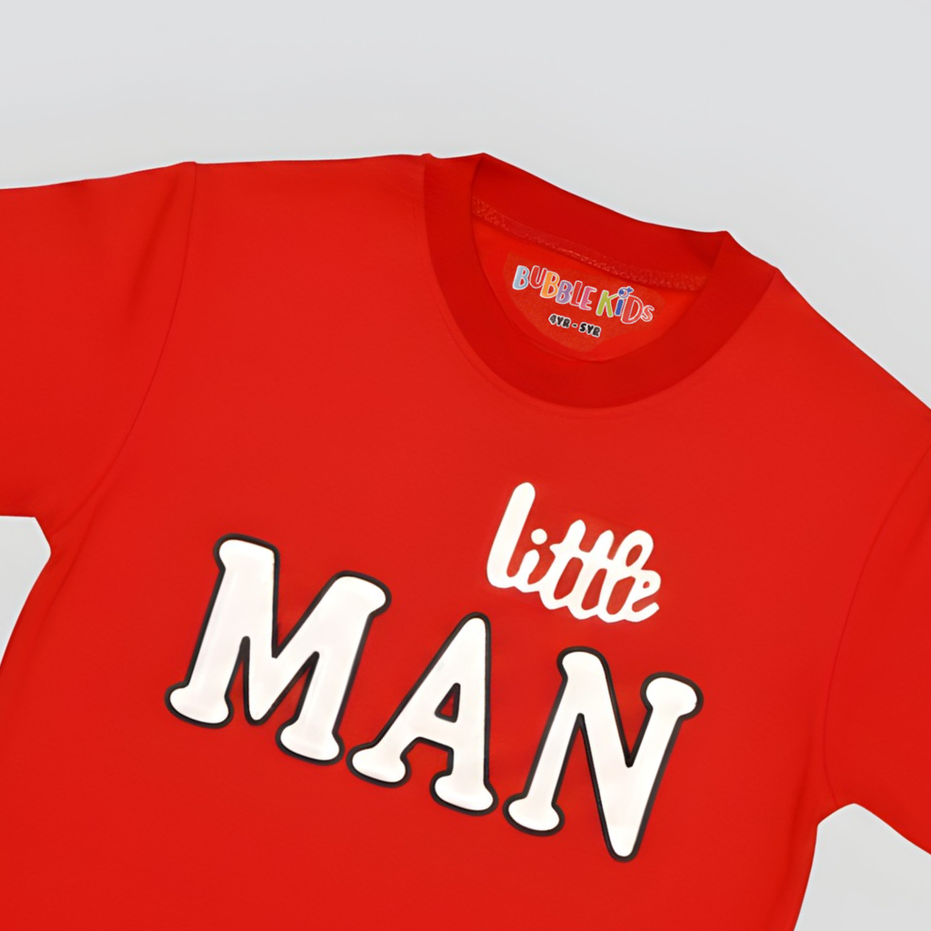 Fleece Red Sweat Shirt Little Man