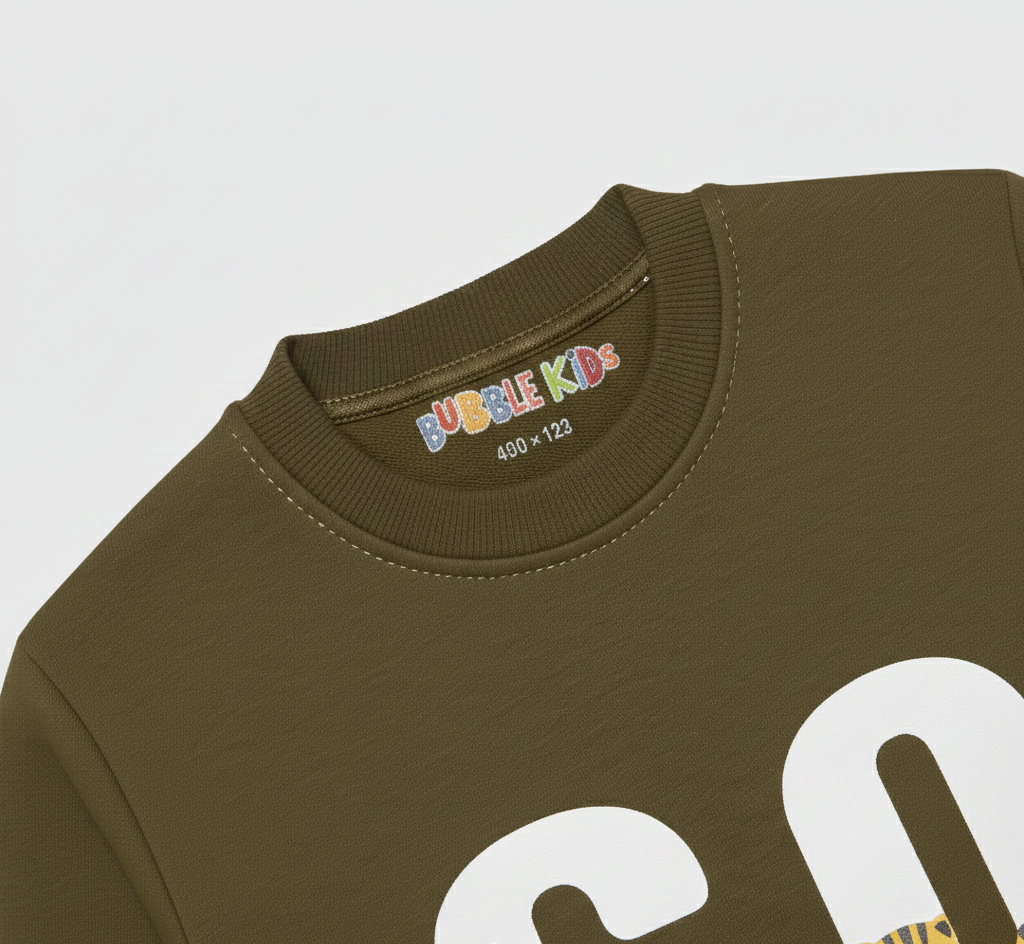 Fleece Olive Sweat Shirt Cozy