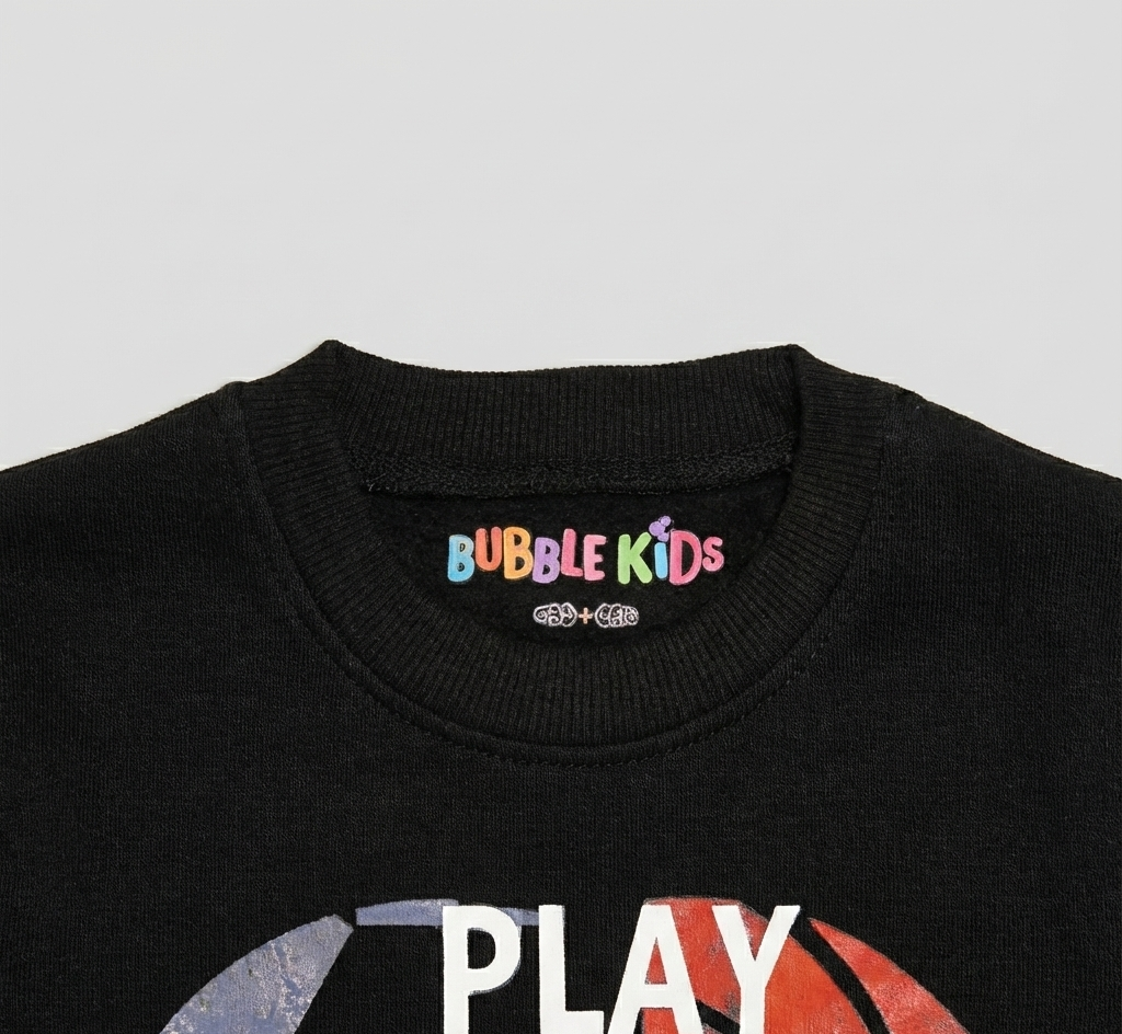 Fleece black sweatshirt play like you mean it