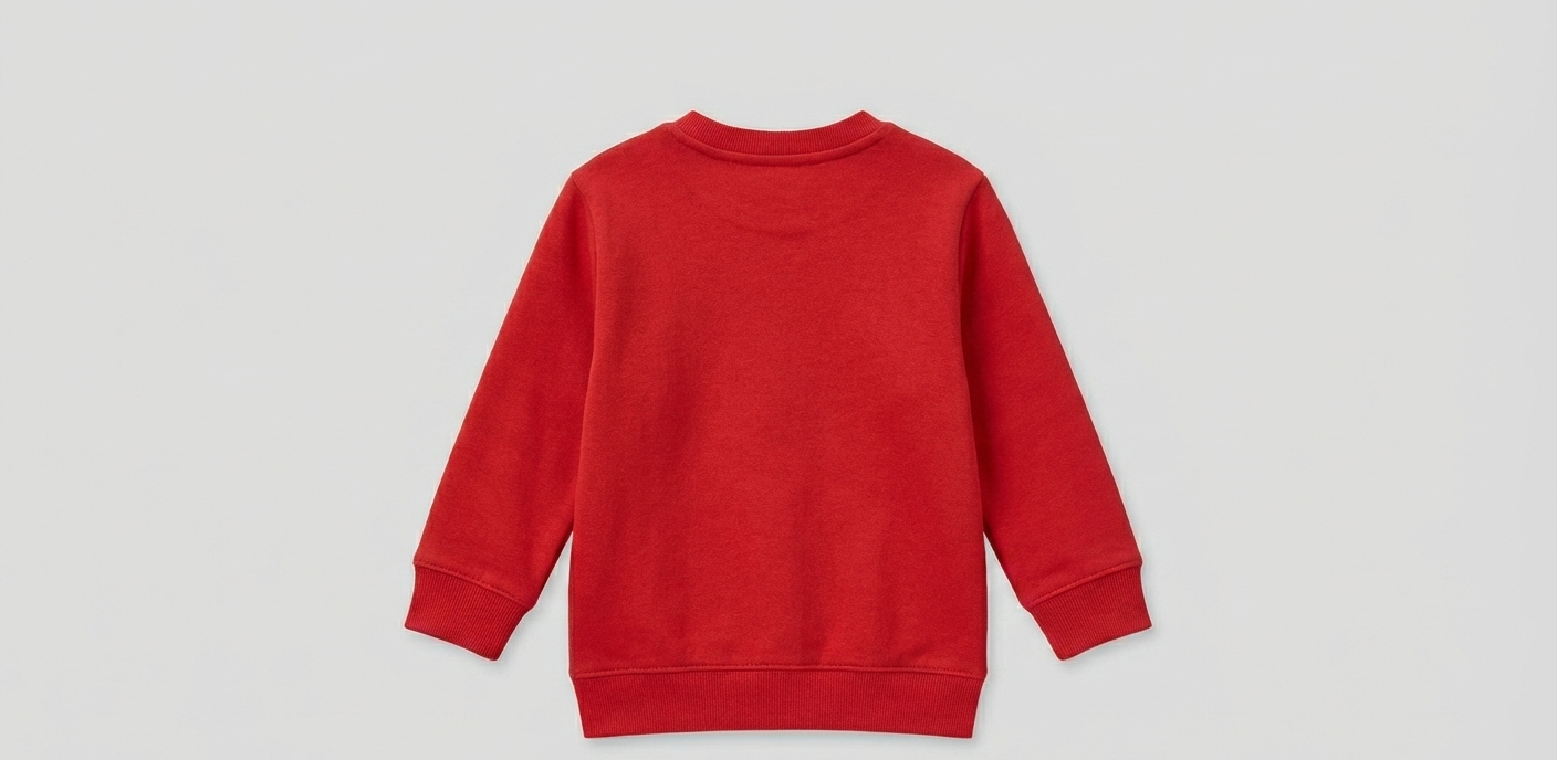 Fleece Red Sweat Shirt Little Man