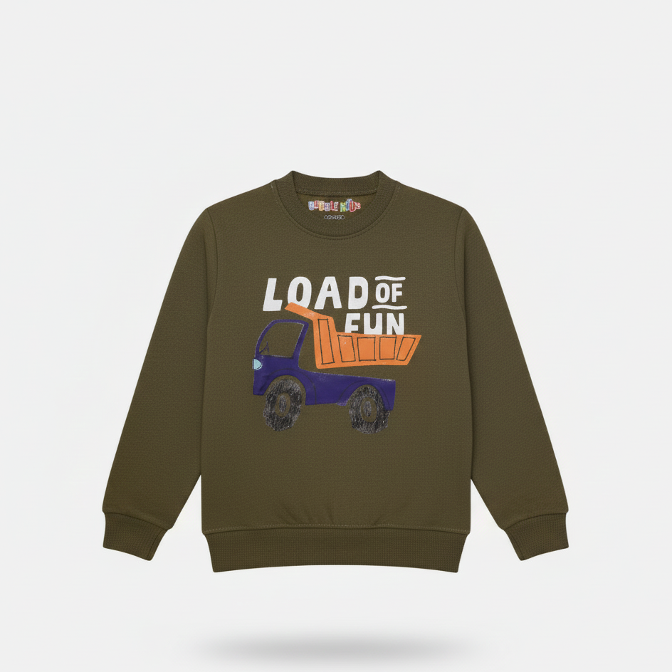 Fleece Olive Sweat Shirt Loads Of Fun